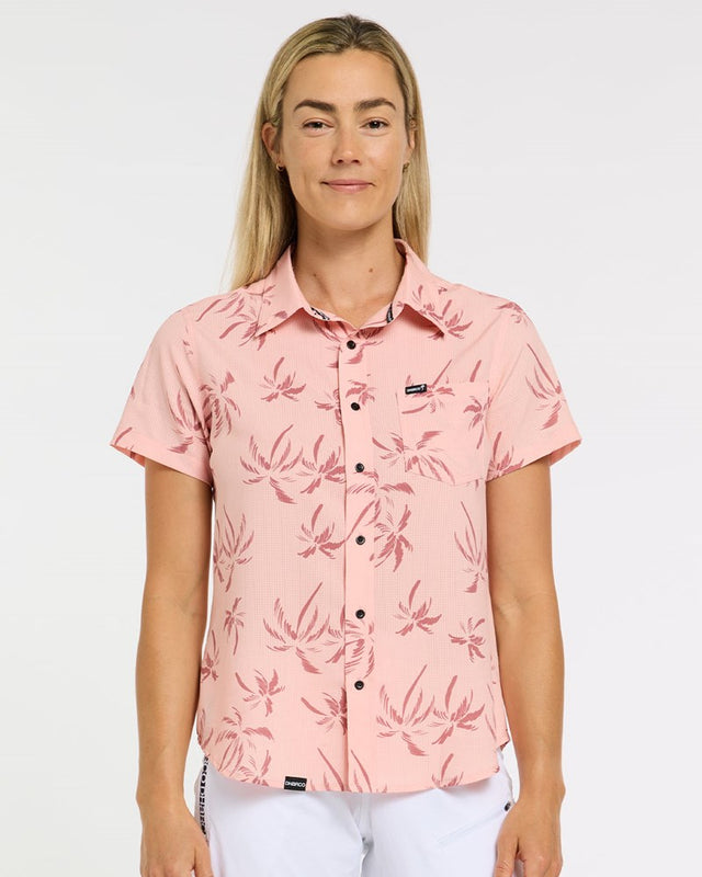 Womens Tech Party Shirt | Pink Palm