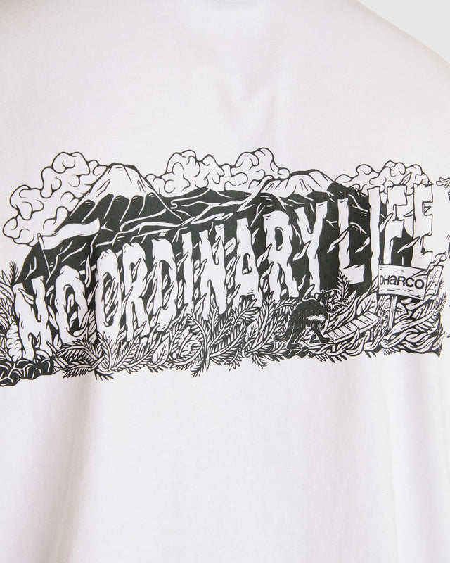 Mens Cotton Tee | White Kentaro | DHaRCO | MTB | Image 3 of 4