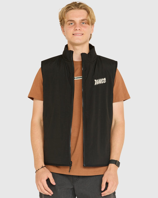 Mens Sherpa Vest | Black | MENS | TOPS | FLEECE AND HOODIES | VEST | SHERPA | DHaRCO | MTB | Image 4 of 6
