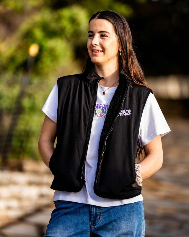 Womens Sherpa Vest | Black | WOMENS | TOPS | JACKETS | SHERPA | DHaRCO | MTB | Image 1 of 8