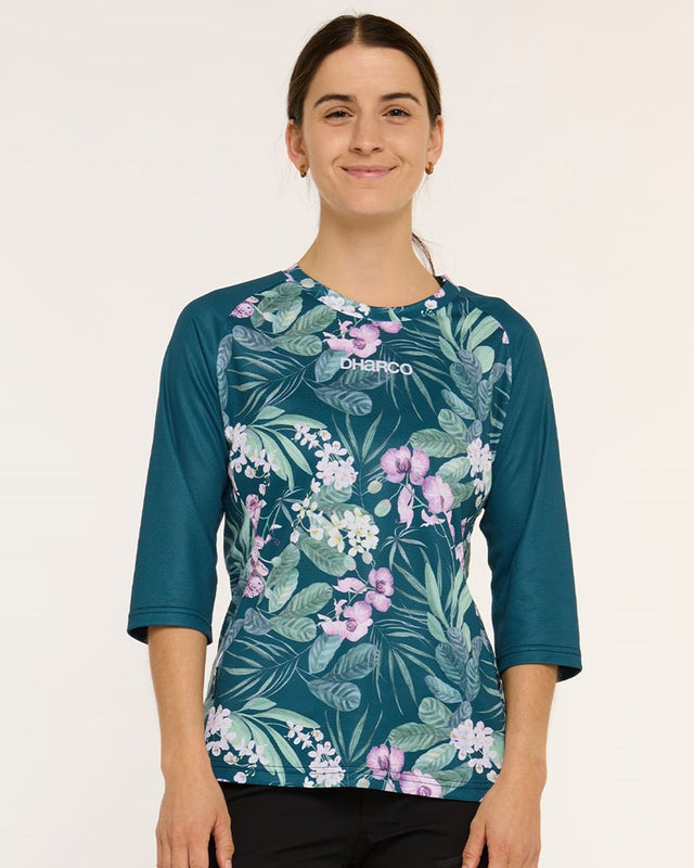 Womens 3/4 Sleeve Jersey | Wild Orchid