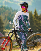 Womens Race Jersey | Isa Signature - Purple Leopard | WOMENS | TOPS | JERSEYS | LONG SLEEVES | RACE JERSEY | DHaRCO | MTB | Image 4 of 6
